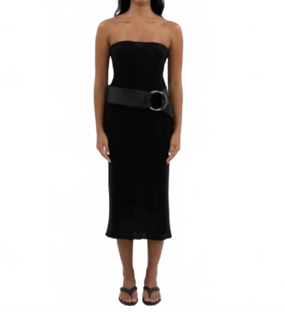 NEW BELLE ANNA meraki tube dress in black